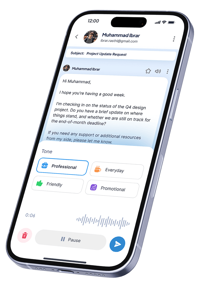 Just Speak. AI Does the Writing.